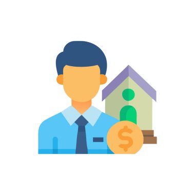 İş ve finans simgesinin vektör illüstrasyonu