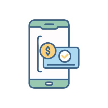 akıllı telefon vektörü düz renk simgesi