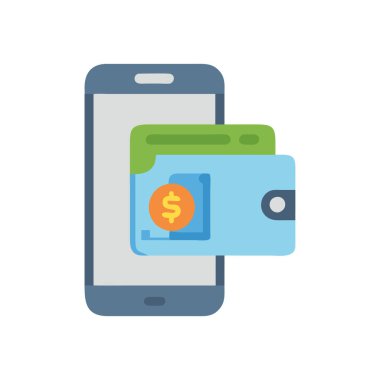 Çevrimiçi alışveriş vektörü Simge Tasarım İllüstrasyonu