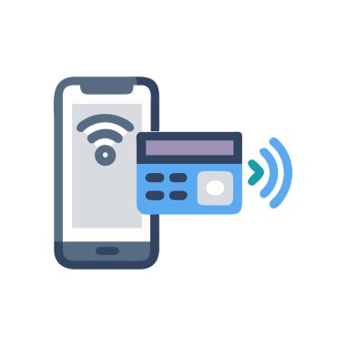 Kablosuz kablosuz Wi-Fi sembollü akıllı telefon çizim tasarımı