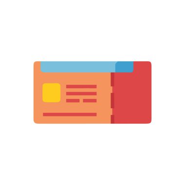 Düz stil kart simgesi