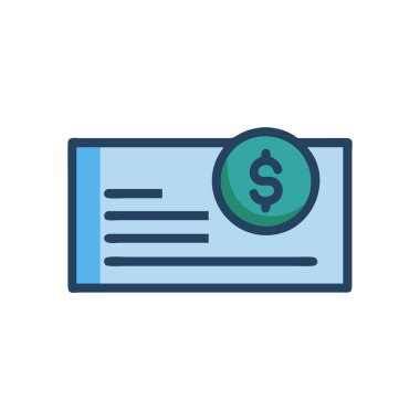 Bill simgesi vektörü beyaz arkaplanda izole edildi, fatura şeffaf işareti, para işareti