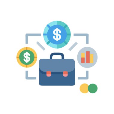 Bir işletme finans kavramının vektör çizimi.