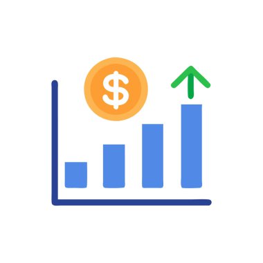 Beyaz arkaplanda dolar işareti vektör simgesi