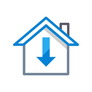 Beyaz arkaplanda ev simgesi