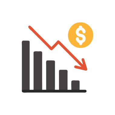 İş büyüme düz vektör simgesi