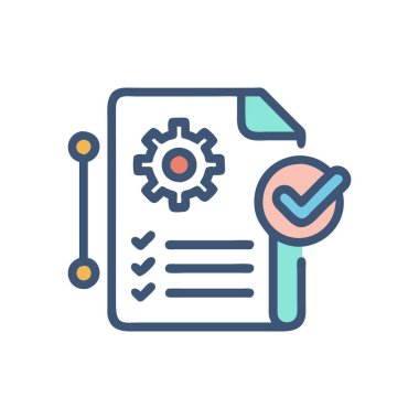 kontrol listesi ve dişli simgesi vektörü