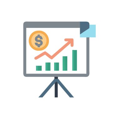 iş vektörü düz renk simgesi