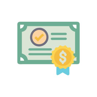 para vektörü düz renk simgesi