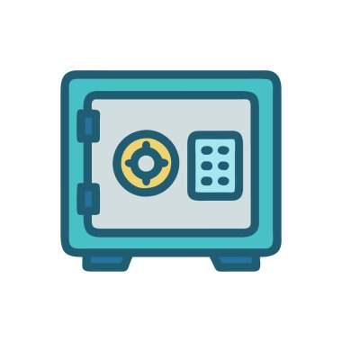 güvenli vektör düz renk simgesi