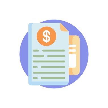 Para Düz Vektör Simgesi Tasarımı