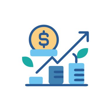 iş büyümesi simgesi vektör illüstrasyonu