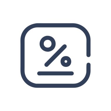 Beyaz arka plan üzerinde indirim şeffaf işareti izole simge vektör indirim