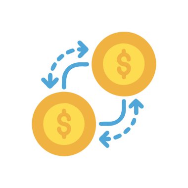 para vektörü düz renk simgesi