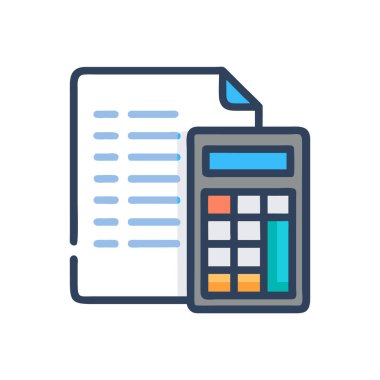 hesap makinesi simgesi vektör illüstrasyonu