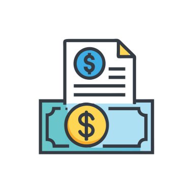 para vektörü düz renk simgesi