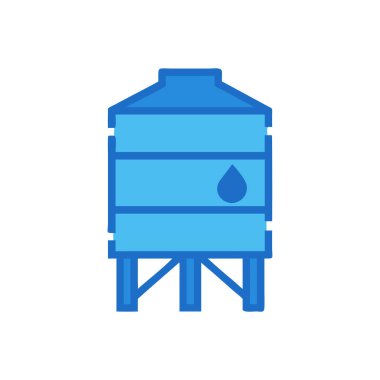 Su tankı simge vektör web ve mobil uygulaması tasarım, su tankı logo kavramı için izole üzerinde beyaz arka plan