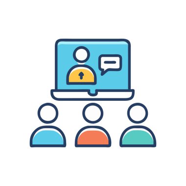 Konuşma baloncukları ve konuşma baloncuklu sohbet simgesi vektör illüstrasyon kavramı.