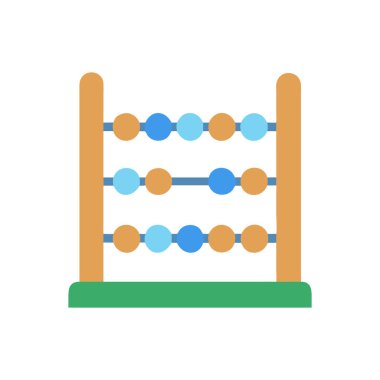 abaküs vektör düz renk simgesi