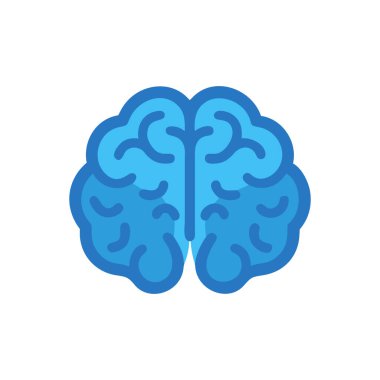 Beyin logosu tasarım vektör simgesi