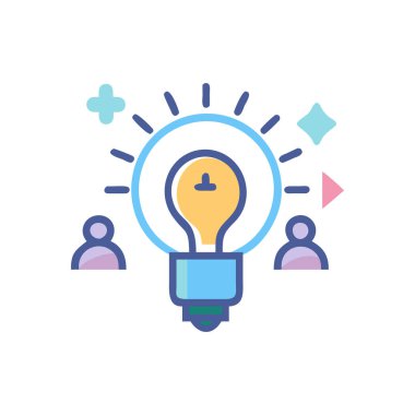 fikir ve yenilik vektör illüstrasyonu