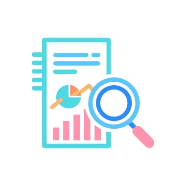 Veri analiz simgesi vektörde. Logotype