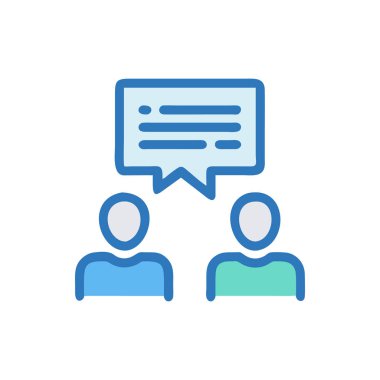 sohbet vektörü ince çizgi simgesi