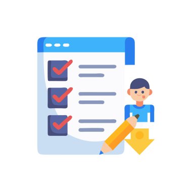 Web sitesi, vektör illüstrasyonu için düz simge