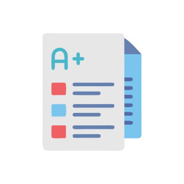 dosya vektörü düz renk simgesi