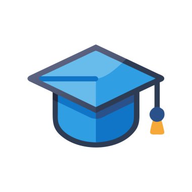 Şeffaf bir arkaplanda kapsül vektör simgesi. Mezuniyet şapkası sembolleri. Web ve mobil tasarım için vektör simgesi.