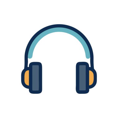 Kulaklık renkli vektör simgesi