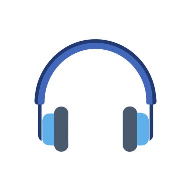 Şeffaf bir arkaplanda kulaklık vektör çizimi. Birinci kalite semboller. Konsept ve grafik tasarımı için vuruş simgesi.