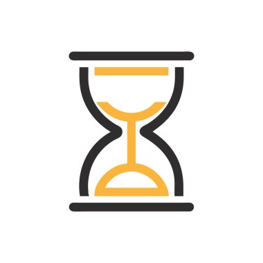 Soyut arkaplanda kum saati simgesi izole edildi