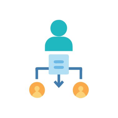 iş vektörü düz renk simgesi