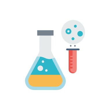 Laboratuvar simgesiyle laboratuvar test tüpü