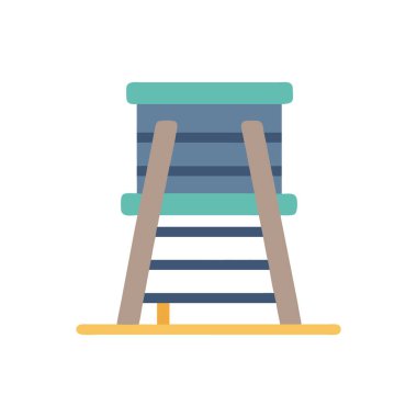 Sandalye Düz Vektör Simgesi