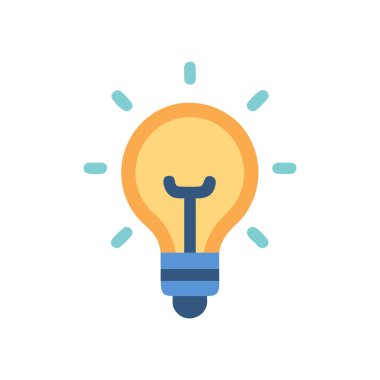 ışık vektörü düz renk simgesi