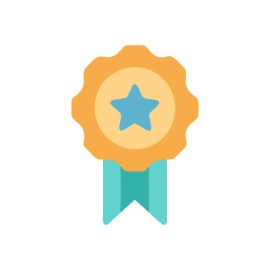 ödül vektörü düz renk simgesi