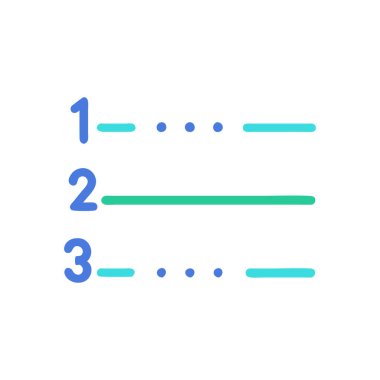 üç numaralı vektör simgesi tasarım şablonu