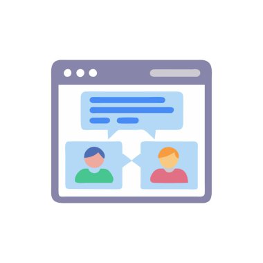 Sosyal medya sohbet simgesi, izometrik biçim