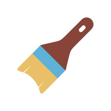 boya fırçası simgesi, düz vektör tasarımı