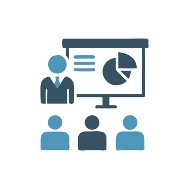 sunum simgesi, vektör illüstrasyonu