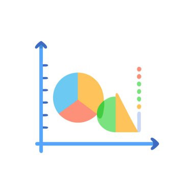 grafik vektör renk çizgisi simgesi