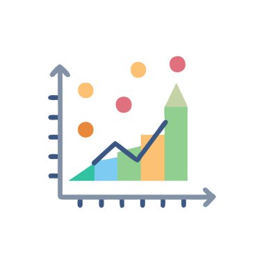 grafik vektörü düz renk simgesi