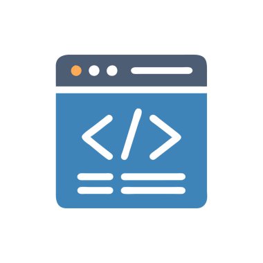 Beyaz arkaplanda web geliştirme simgesi vektörü