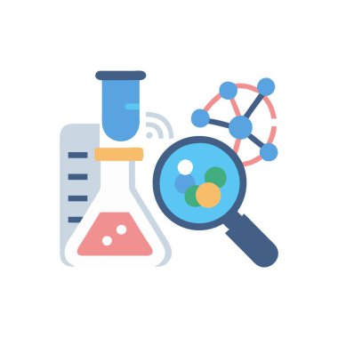 Büyüteçle bilim laboratuarı.