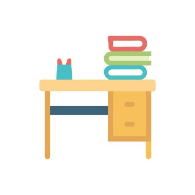 yığın kitapları tablo simgesi vektör tasarımı üzerine