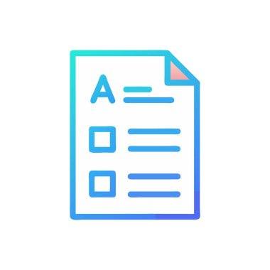 Kontrol listesi simgesi vektör illüstrasyonlu kontrol listesi