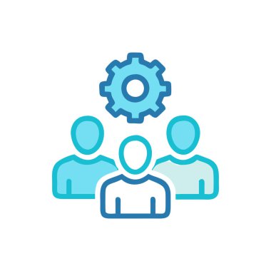 Ofis simgesindeki bir grup insan