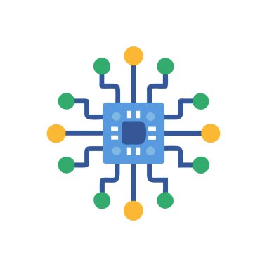 Cpu simge vektör illüstrasyonu